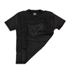 Black compression concealable body armor t-shirt on a white background