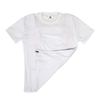 White concealable armor tshirt with a zipper on a white background