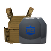 Brown recon tactical carrier with two SAPI cut HX speed plates