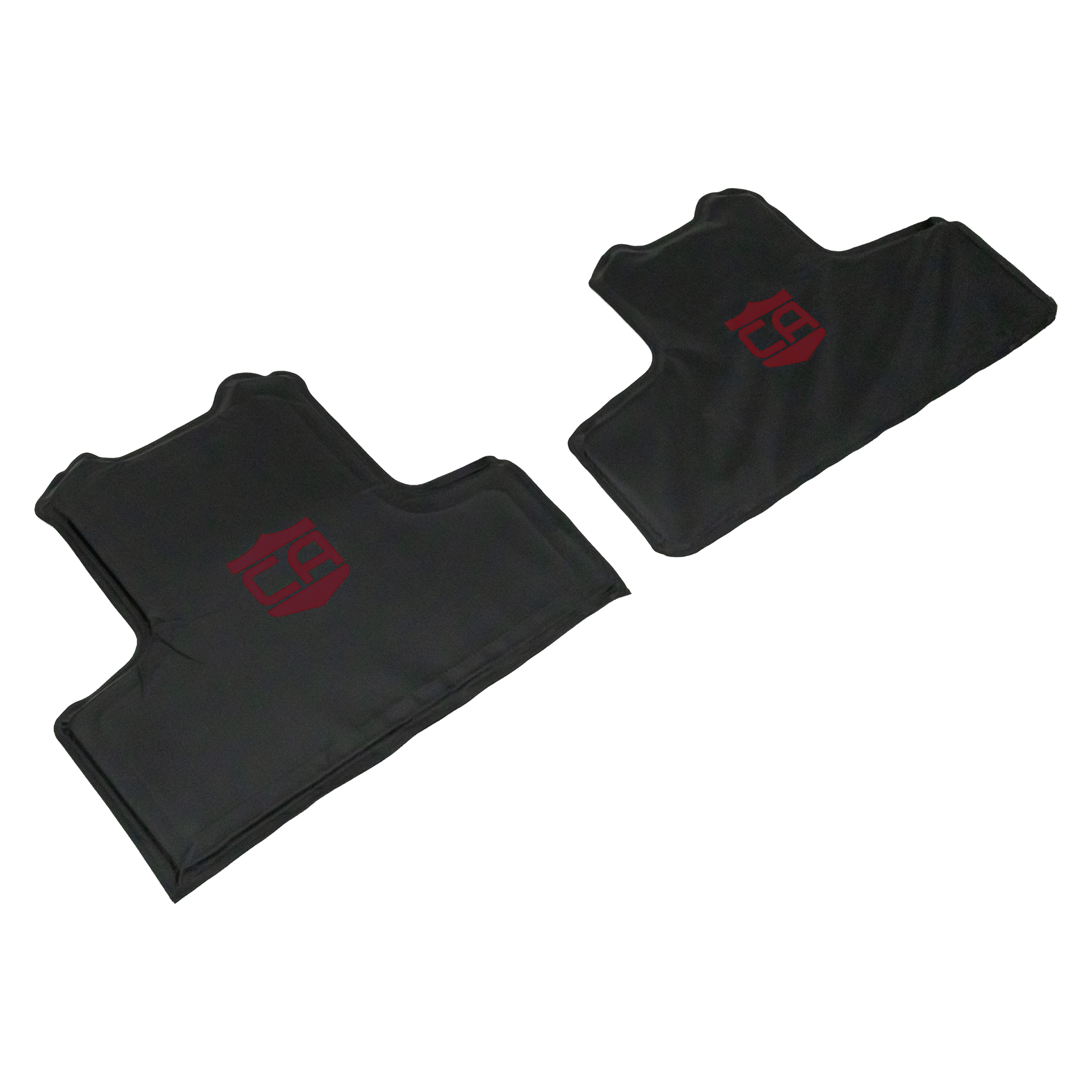 Front & Rear CaliberX Core Level IIIA Soft Body Armor Panels designed specifically for the Condor Outdoor EXO Plate Carrier on a white background