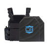 Black recon tactical carrier with two SAPI cut CaliberX Soft Armor panels