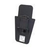 Back of black 15" x 25" Caliber Armor Pistol rated Level IIIA HG2 Ballistic Shield with fixed streamlined handle in the center on a white background
