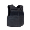profile view of first responder body armor uniform style vest with zipp pockets and molle