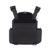Backside of Black tactical recon plate carrier with loop molle