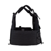 Profile of Black body armor carrier with quick detach tubesthat is compatible with soft armor side panels