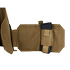 Interior of Tan body armor plate carrier cummerbund with AR mag inserted
