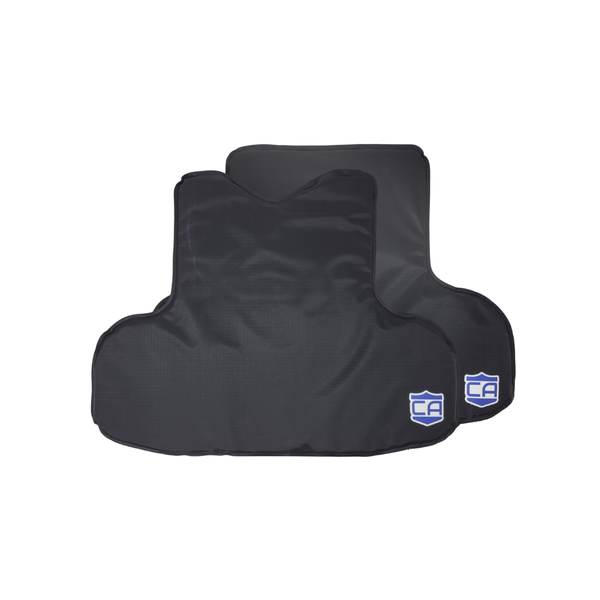 Front & Back NIJ Level IIIA soft body armor wraparound panels on a white background
