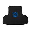 Black CaliberX PRO Rear NIJ Level IIIA HG2 Soft Body Armor Wraparound panel with blue CA Logo decal on a white background