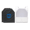 White Gray Man Soft armor package jersy mesh concealable carrier with a pair of CaliberX PRO Level IIIA soft armor panels