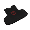Black CaliberX Core Front NIJ Level IIIA HG2 Soft Body Armor Wraparound panel with red CA Logo decal on a white background