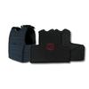 Navy Blue Condor Outdoor EXO Plate Carrier Gen II with CaliberX Core Level IIIA Soft Body Armor Panels on a white background