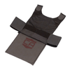 Black Gray Man jersy mesh concealable carrier shown with CaliberX Core ballistic armor panel being inserted from the bottom of the vest