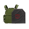 OD Green recon tactical carrier with two SAPI cut CaliberX Core Soft Armor panels - NIJ Level IIIA HG2