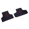 CaliberX Core Soft Body Armor panels, custom cut to fit the VISM Expert Plate Carrier, size X-Small, front & rear panels with red CA decals - NIJ Level IIIA HG2 on a white background