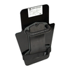 Top view of black 12" x 18" Caliber Armor Pistol rated Level IIIA HG2 Ballistic Shield with padded streamlined handle on a white background