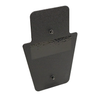 Angled front of black 12" x 18" Caliber Armor Pistol rated Level IIIA HG2 Ballistic Shield with SL handle on a white background