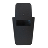 Front of black 16" x 30" Caliber Armor Pistol rated Level IIIA HG2 Ballistic Shield with fixed handle in the center on a white background