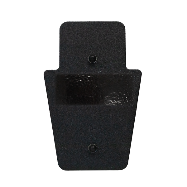 Front of black 12" x 18" Caliber Armor Rifle rated Level III+ RF2 Ballistic Shield with SL handle on a white background