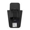 Backside of black 15" x 25" Caliber Armor Rifle rated Level III+ RF2 Ballistic Shield with center mounted fixed SL handle on a white background