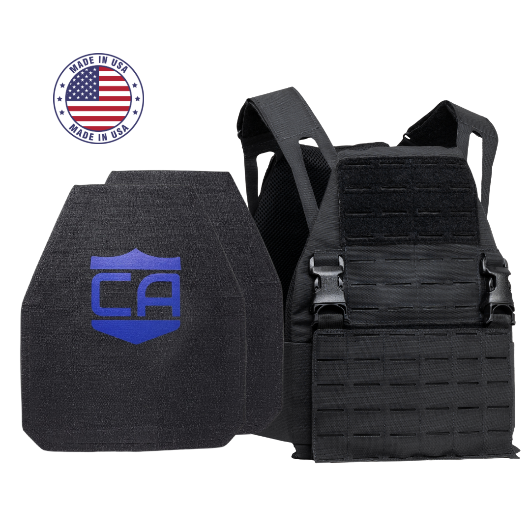 Caliber Armor NIJ Certified Level IV Body Armor Package with DV8 Plate Carrier 