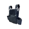 Side profile of black DV8 Plate Carrier showing low-profile construction on a white background