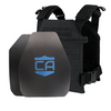 black AR550 Quick Response Package with SAPI and shooters cut armor plates with standard coating