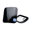 Pair of Caliber Armor AR550 III+ Steel Body Armor Side Plates in 6x6 with black standard coating on a white background