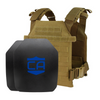 coyote brown AR550 Quick Response Package with SAPI cut armor plates with standard coating