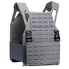 Front view of the Caliber AV2 DV8 RF2 Body Armor Package in Wolf Gray