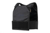 black CaliberHX IIIA Gray Man Concealable Armor Package with iiia hard armor plates inserted on a white background