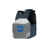 Front view of the Condor EXO AR550 III+ Body Armor Package in navy blue in SAPI cut and polyshield coating