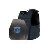 Front view of the Condor EXO AR550 III+ Body Armor Package in navy blue in standard coating