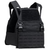 Front view of black DV8 Plate Carrier showing adjustable carrier design