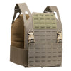 ranger green Caliber Armor DV8 Plate Carrier  front view with low-profile adjustable design on a white background