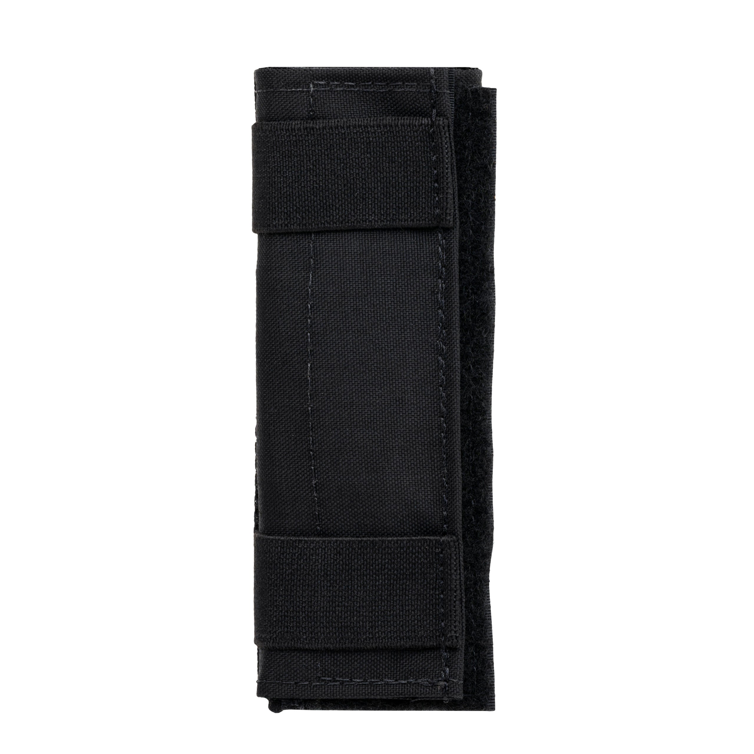 Front view of black DV8 Shoulder Pads for the Caliber DV8 Plate Carrier