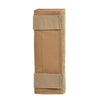 Front view of Coyote Tan DV8 Shoulder Pads for the Caliber DV8 Plate Carrier