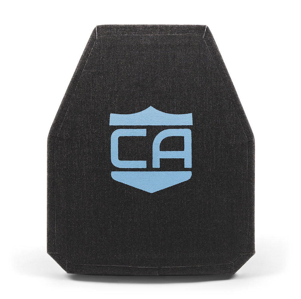 Caliber Armor Level IV Multi-Curve Body Armor plate in Shooter's Cut front view