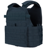 Front view of the navy blue Modular Operator Plate Carrier (MOPC) Gen II by Condor Outdoor on a white background