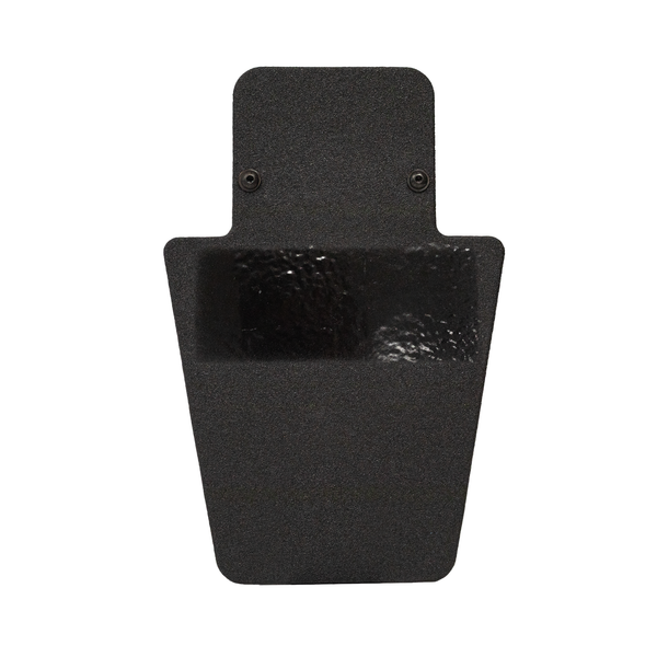 Front of black 12" x 18" Caliber Armor Pistol rated Level IIIA HG2 Ballistic Shield with value line handle on a white background