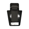 Backside of black 12" x 18" Caliber Armor Pistol rated Level IIIA HG2 Ballistic Shield with value line handle, padded armrest on a white background