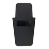 Front of black 16" x 30" Caliber Armor Pistol rated Level IIIA HG2 Ballistic Shield with fixed handle in the center on a white background